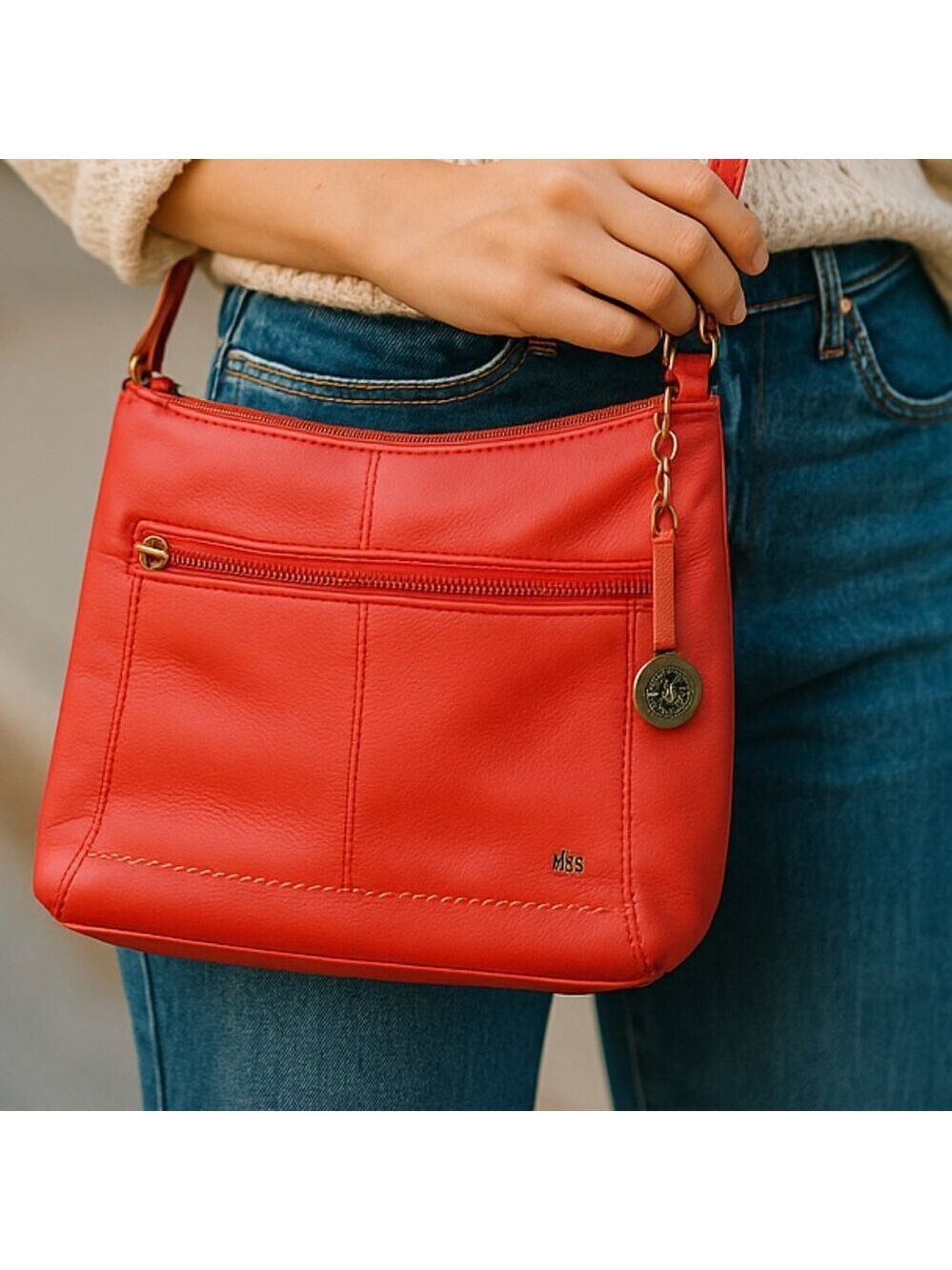 ❤️ The Sak Red Leather Crossbody – Soft, Functional & Beautifully Made
